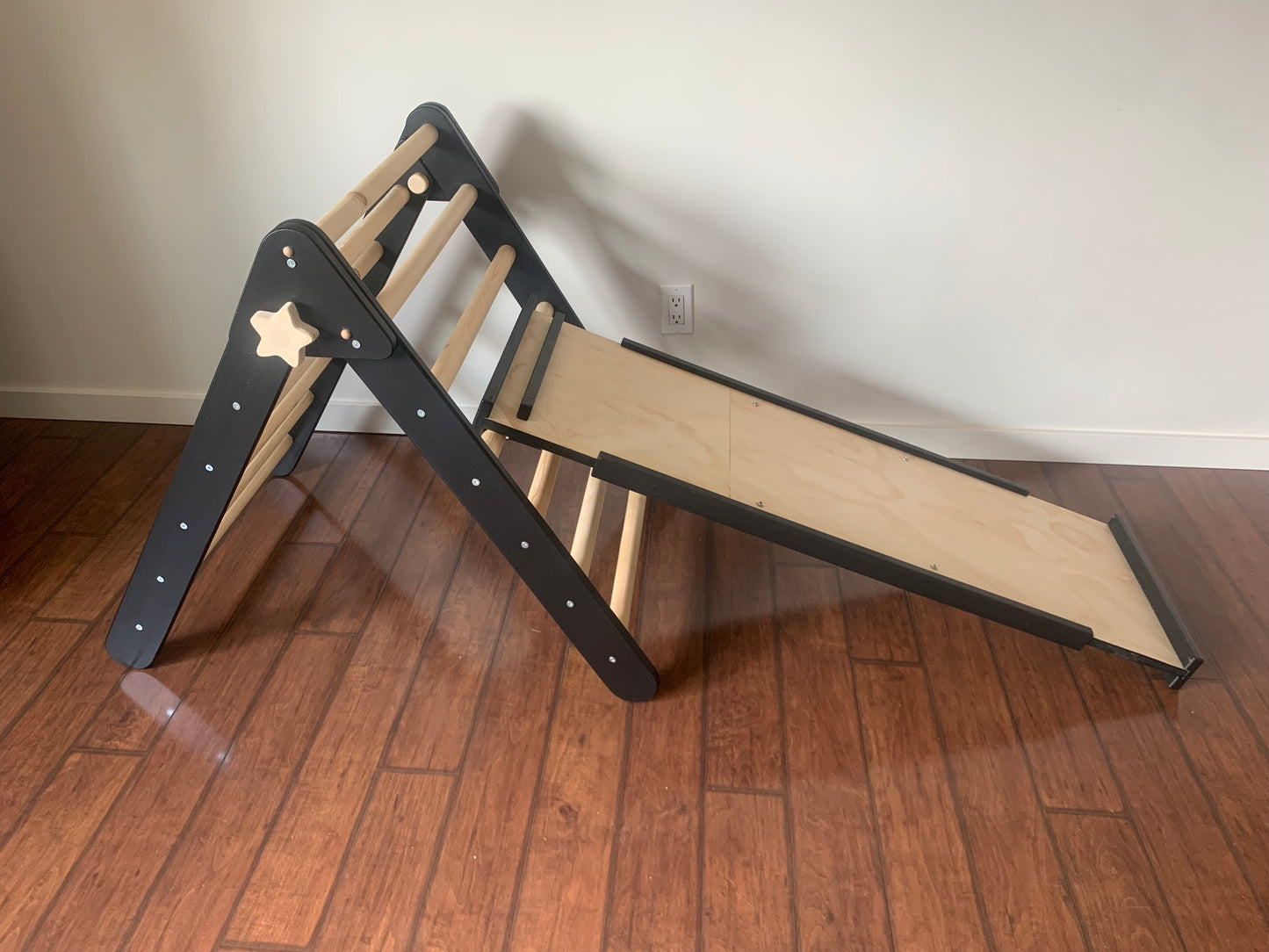 Black Climber Set | Folding Triangle, Arch, Slide/Ladder Ramp
