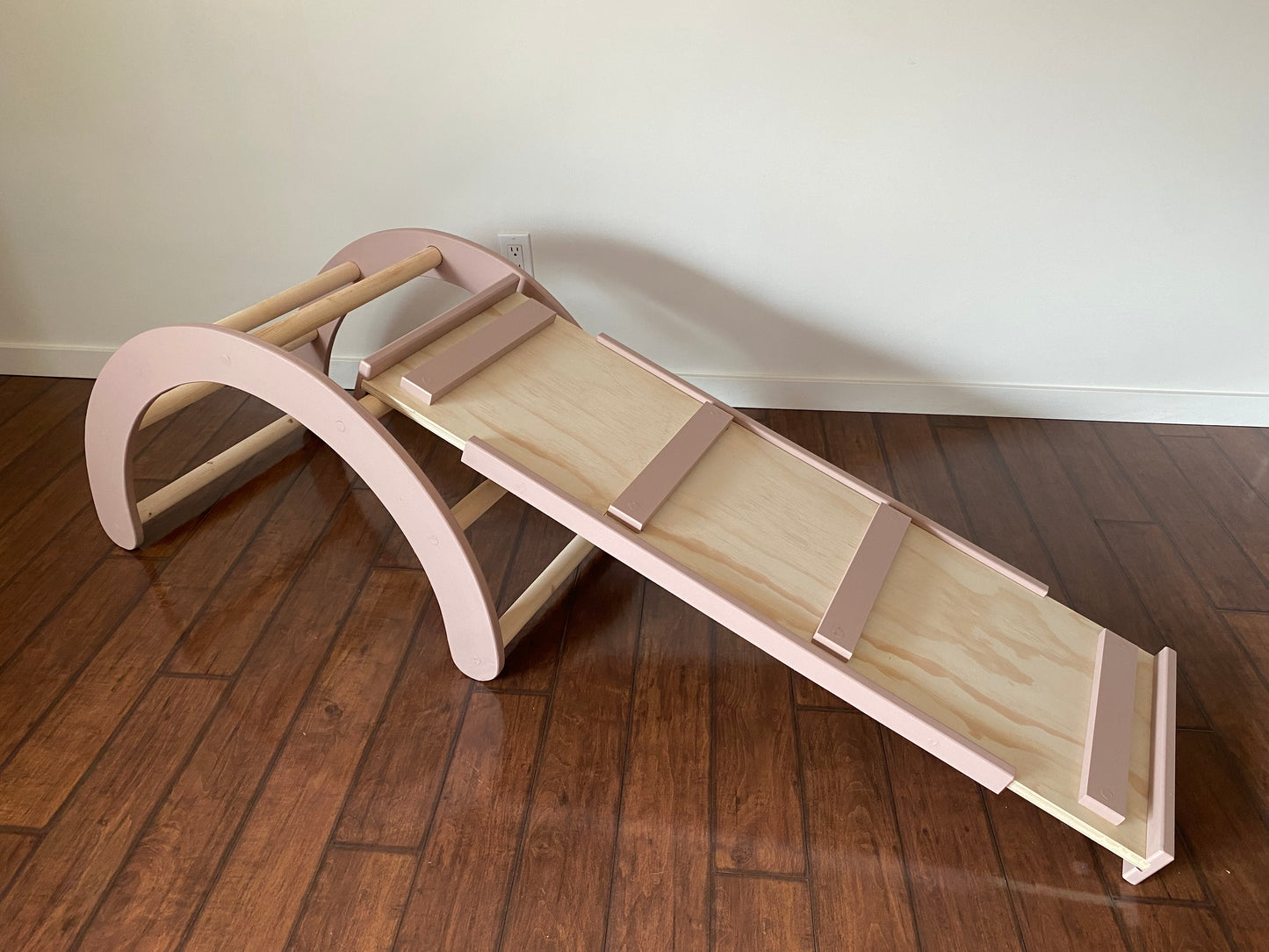 Pink Climber Set | Folding Triangle, Arch, Slide/Ladder Ramp