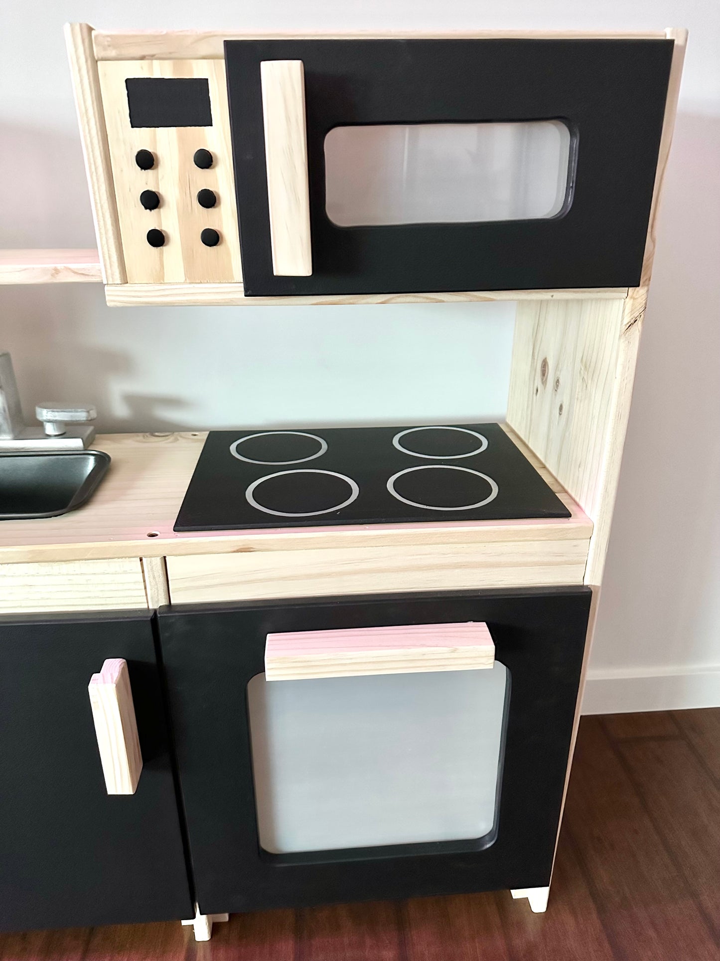 Black Wooden Play Kitchen