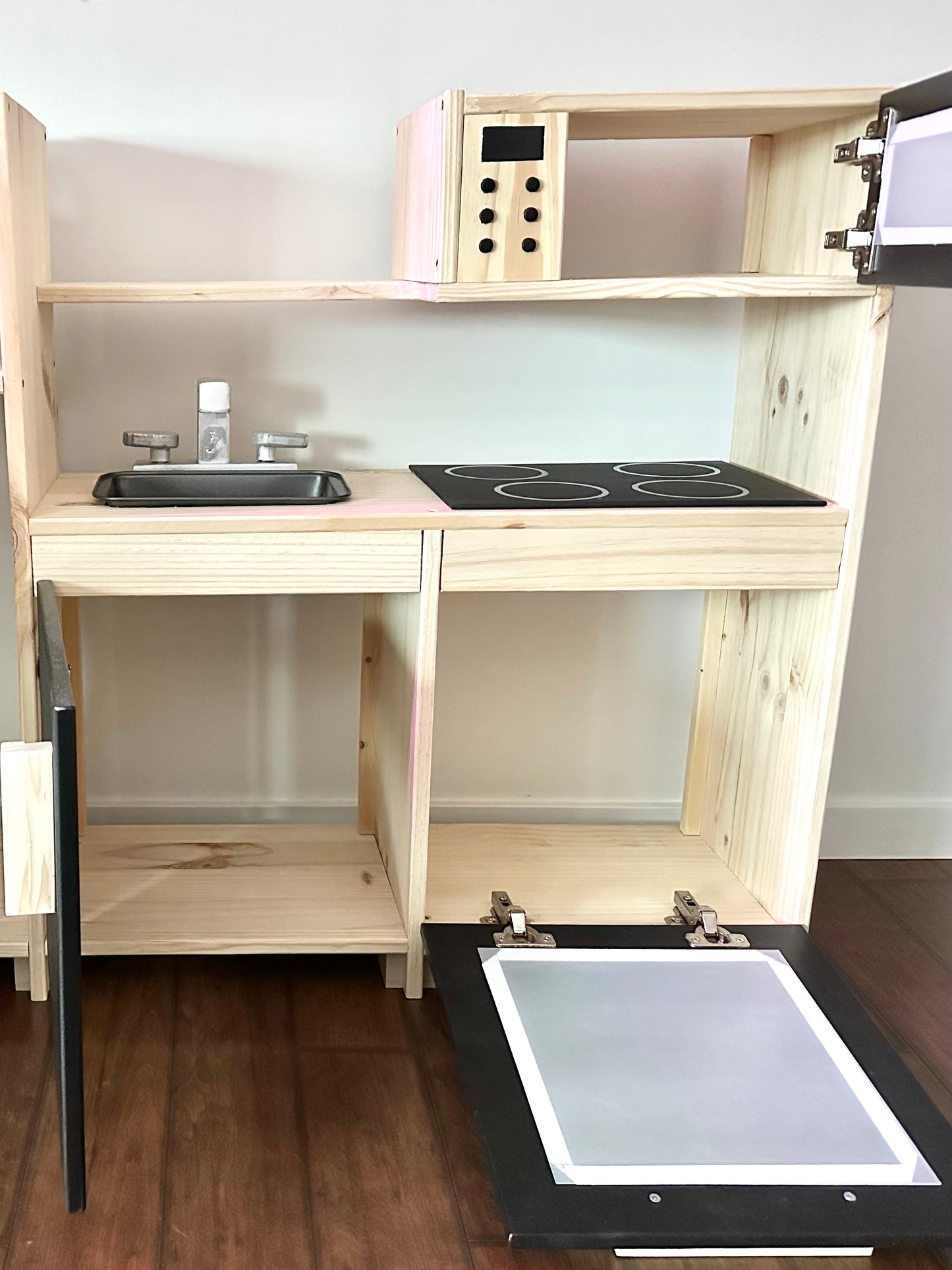 Black Wooden Play Kitchen