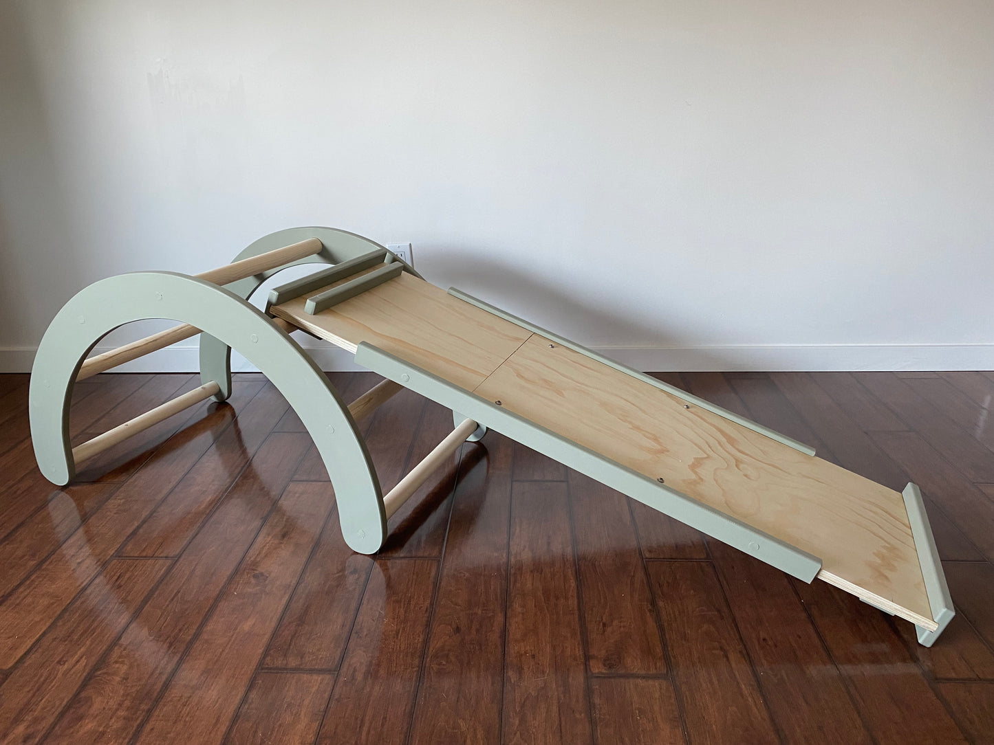 Green Climber Set | Folding Triangle, Arch, Slide/Ladder Ramp