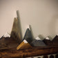 Rustic Wooden Mountain Range