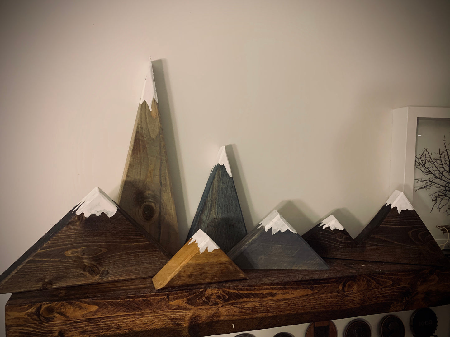 Rustic Wooden Mountain Range