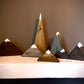 Rustic Wooden Mountain Range
