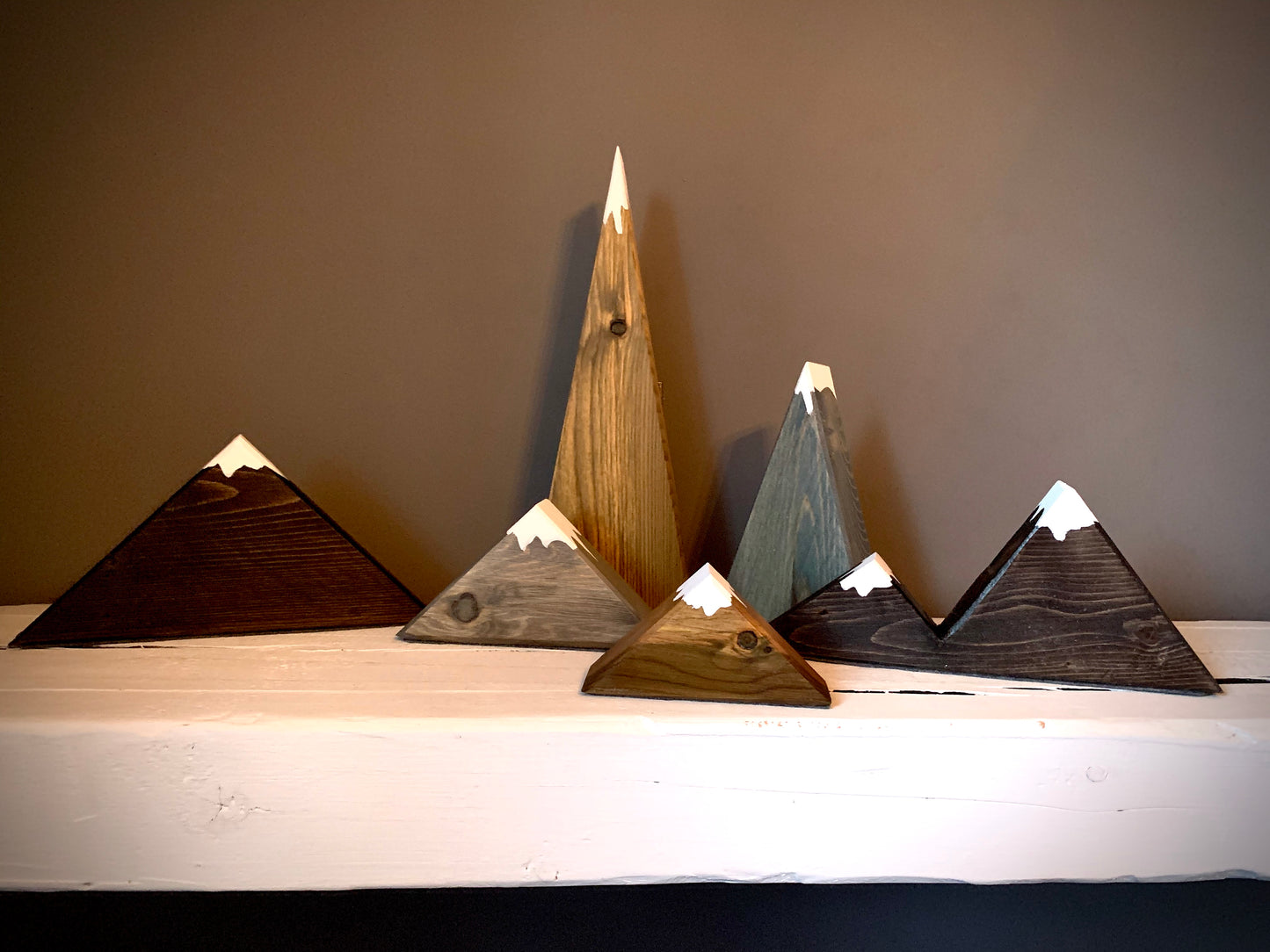 Rustic Wooden Mountain Range