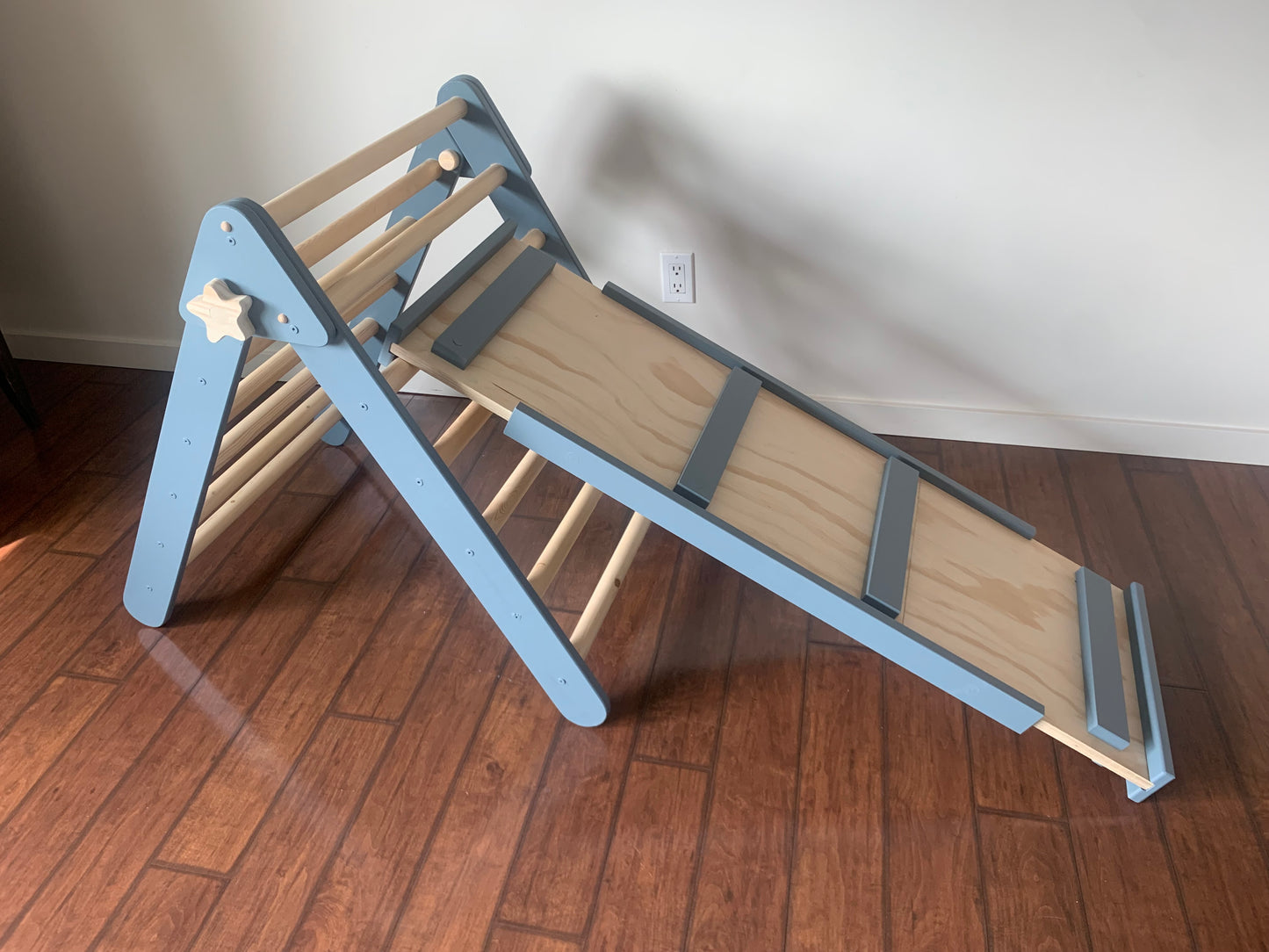 Blue Climber Set | Folding Triangle, Arch, Slide/Ladder Ramp