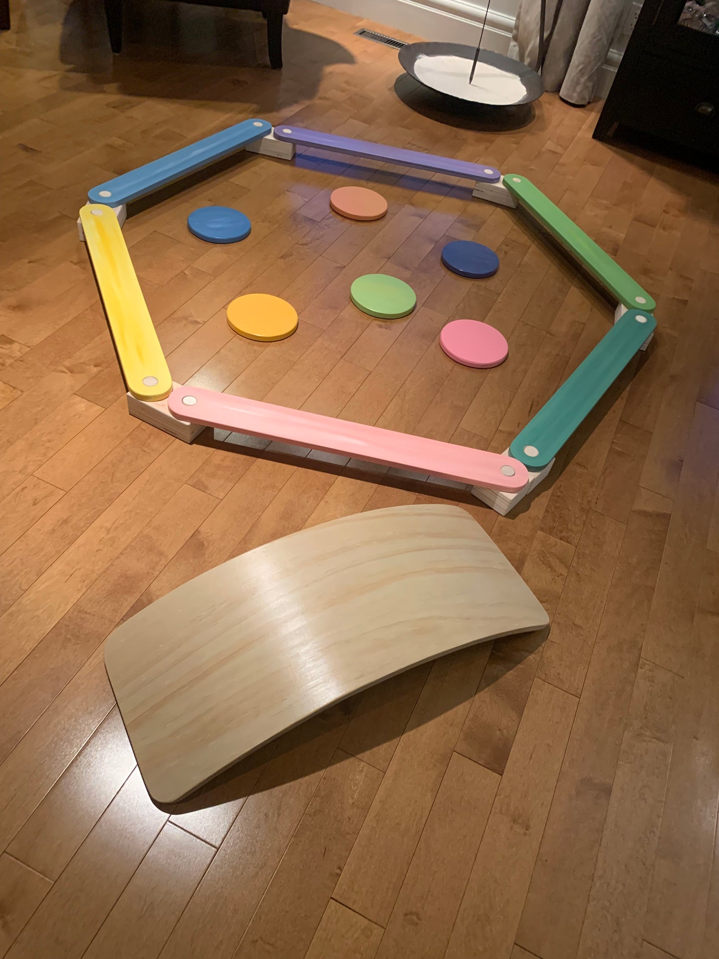 Balance Activity Sets- Balance Beams, Stepping Stones, Wobble boards (handmade in Canada)