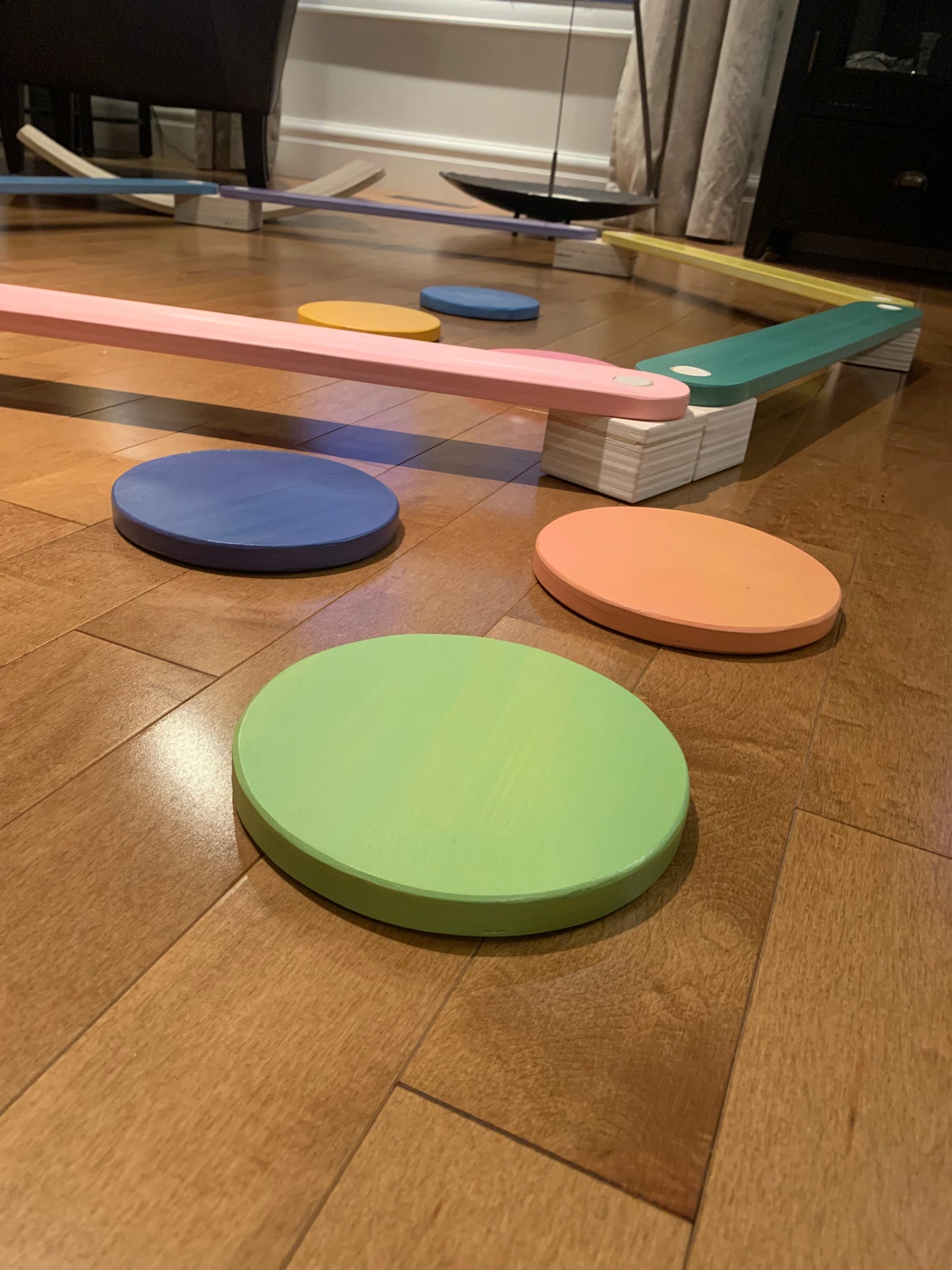 Balance Activity Sets- Balance Beams, Stepping Stones, Wobble boards (handmade in Canada)