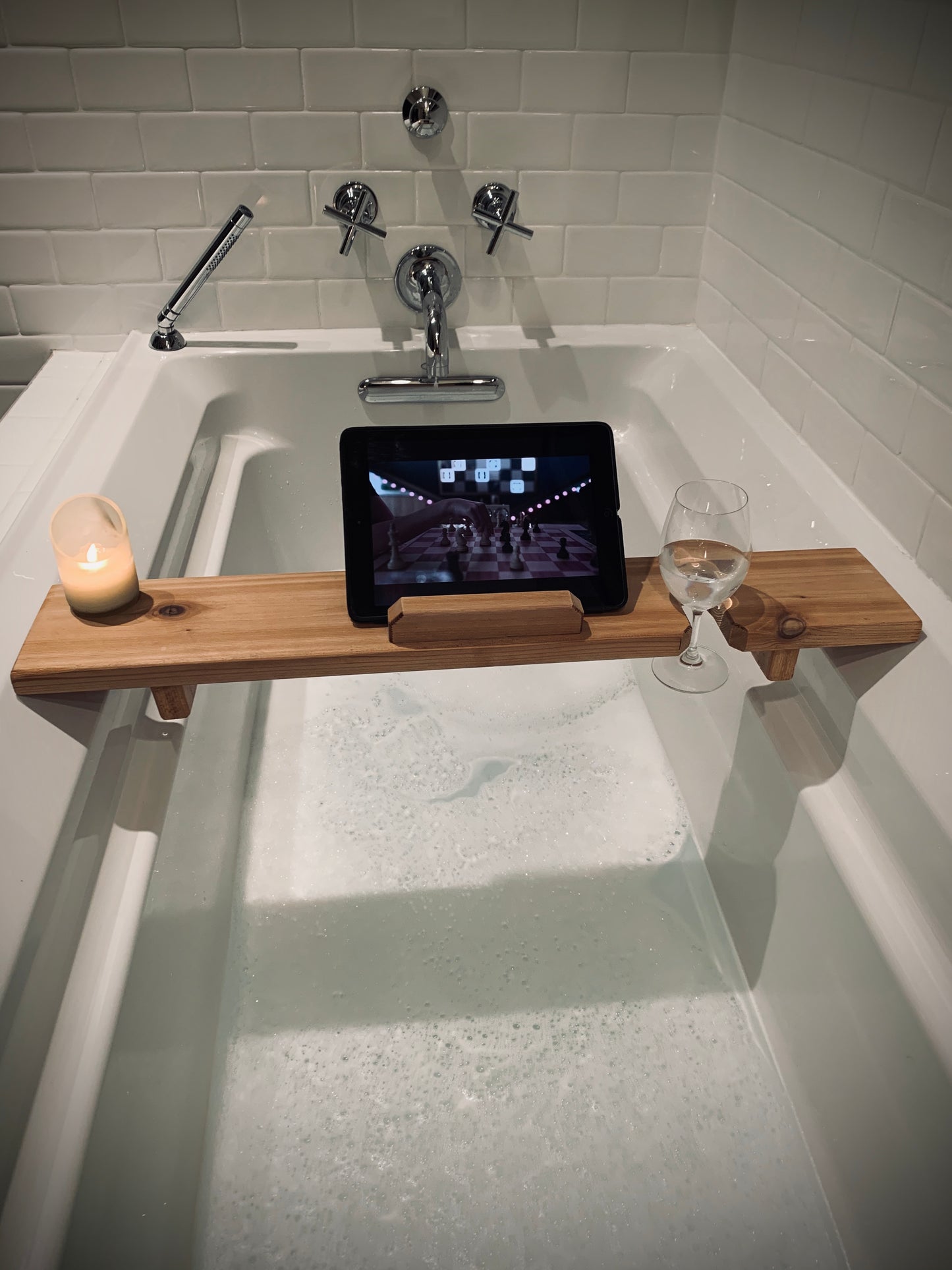 Custom Cedar Bath Caddy