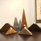 Rustic Wooden Mountain Range